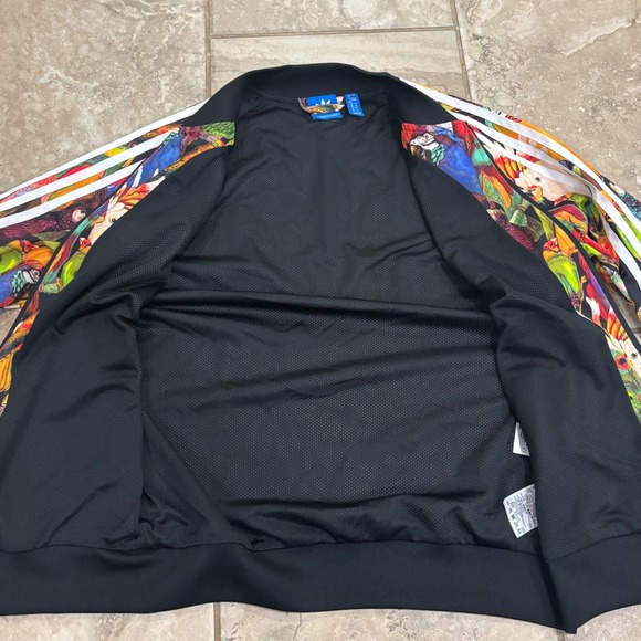 Adidas Originals x Farm Rio Tropical Bird Print Track Jacket Womens sz 12 - Picture 13 of 16